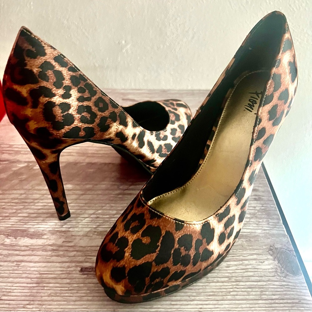 Brown and Black Leopard Print Heels